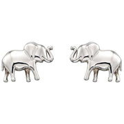 Elements Silver Baby Elephant Stud Earrings - Silver