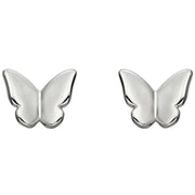 Elements Silver Butterfly Stud Earrings - Silver
