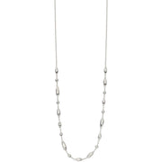 Elements Silver Flower Bud Station Necklace - Silver