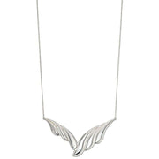 Elements Silver Overlapping Curve Necklace - Silver
