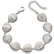 Elements Silver Swirl Pebble Bracelet - Silver