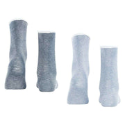 Esprit Allover Stripe 2 Pack Socks - Blue
