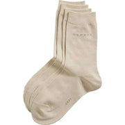 Esprit Basic Easy 2 Pack Mid-Calf Socks - Cream