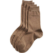 Esprit Basic Easy 2 Pack Mid-Calf Socks - Nutmeg Brown