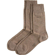 Esprit Basic Soft Cuff 2 Pack Socks - Nutmeg Brown
