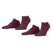 Esprit Basic Uni 2 Pack Sneaker Socks - Shadow Red
