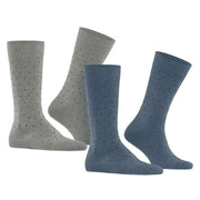 Esprit Fine Dot 2 Pack Socks - Blue