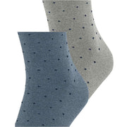Esprit Fine Dot 2 Pack Socks - Blue