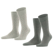Esprit Fine Dot 2 Pack Socks - Grey