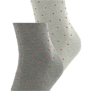 Esprit Fine Dot 2 Pack Socks - Grey