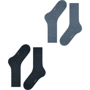 Esprit Fine Dot 2 Pack Socks - Navy