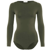 Falke Fine Cotton Long Sleeved Bodysuit - Military Green