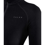 Falke Maximum Warm Long Sleeve Zipped Shirt - Black