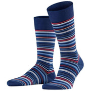 Falke Microblock Striped Socks - Royal Blue