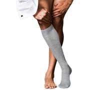 Falke No7 Finest Merino Knee High Socks - Light Grey Melange