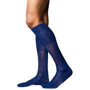 Falke No9 Pure Fil d'Ecosse Smooth Flat Knit Knee High Socks - Royal Blue