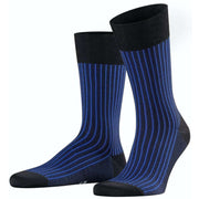 Falke Oxford Stripe Socks - Black/Blue