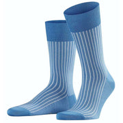 Falke Oxford Stripe Socks - Linen Blue
