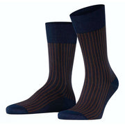 Falke Oxford Stripe Socks - Plum Purple