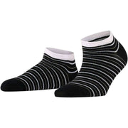 Falke Stripe Shimmer Sneaker Socks - Black