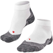 Falke Tennis 4 Short Sneaker Socks - White/Grey