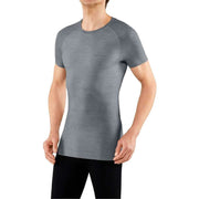 Falke Wool-Tech Light Regular Fit Short Sleeve Shirt - Heather Grey