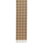 Fraas Recycled Modern Rupert Check Scarf - Camel Beige