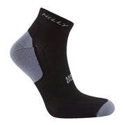 Hilly Active Quarter Min Twin Pack Socks - White/Black/Grey
