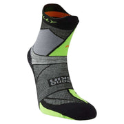 Hilly Ultra Marathon Fresh Socks - Black/Grey/Lime Green