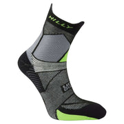 Hilly Ultra Marathon Fresh Socks - Black/Grey/Lime Green