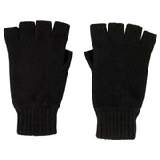 Johnstons of Elgin Fingerless Gloves - Black
