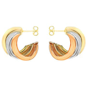 KJ Beckett Russian Style Stud Earrings - Gold/Silver/Rose Gold