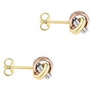 KJ Beckett Small Knot Stud Earrings - Gold/Silver/Rose Gold