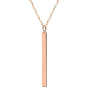 KJ Beckett Vertical Bar Necklace - Rose Gold