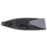 Knightsbridge Neckwear Bow Tie and Cummerbund Set - Black/Silver
