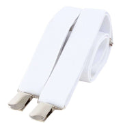 Knightsbridge Neckwear Clip on Braces - White