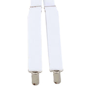 Knightsbridge Neckwear Clip on Braces - White