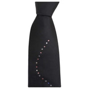 Knightsbridge Neckwear Diamante Wave Pattern Tie - Black/Multi-colour
