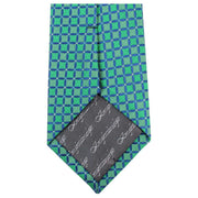 Knightsbridge Neckwear Geometric Tie - Green/Blue