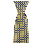 Knightsbridge Neckwear Geometric Tie - Yellow/Blue