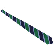 Knightsbridge Neckwear Kensington Diagonal Striped Silk Tie - Navy/Green