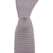 Knightsbridge Neckwear Knitted Tie - Silver