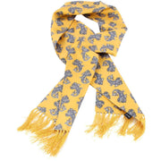 Knightsbridge Neckwear Large Paisley Silk Scarf - Yellow