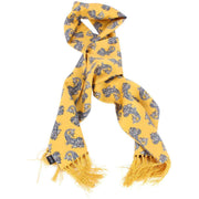 Knightsbridge Neckwear Large Paisley Silk Scarf - Yellow