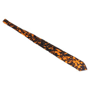 Knightsbridge Neckwear Paint Splash Tie - Black/Orange
