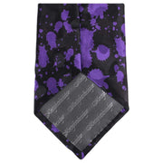 Knightsbridge Neckwear Paint Splash Tie - Black/Purple