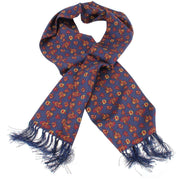 Knightsbridge Neckwear Paisley Silk Scarf - Navy/Red