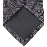 Knightsbridge Neckwear Paisley Silk Tie - Grey