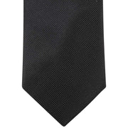 Knightsbridge Neckwear Plain Diagonal Ribbed Tie - Black