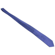 Knightsbridge Neckwear Plain Diagonal Ribbed Tie - Deep Blue